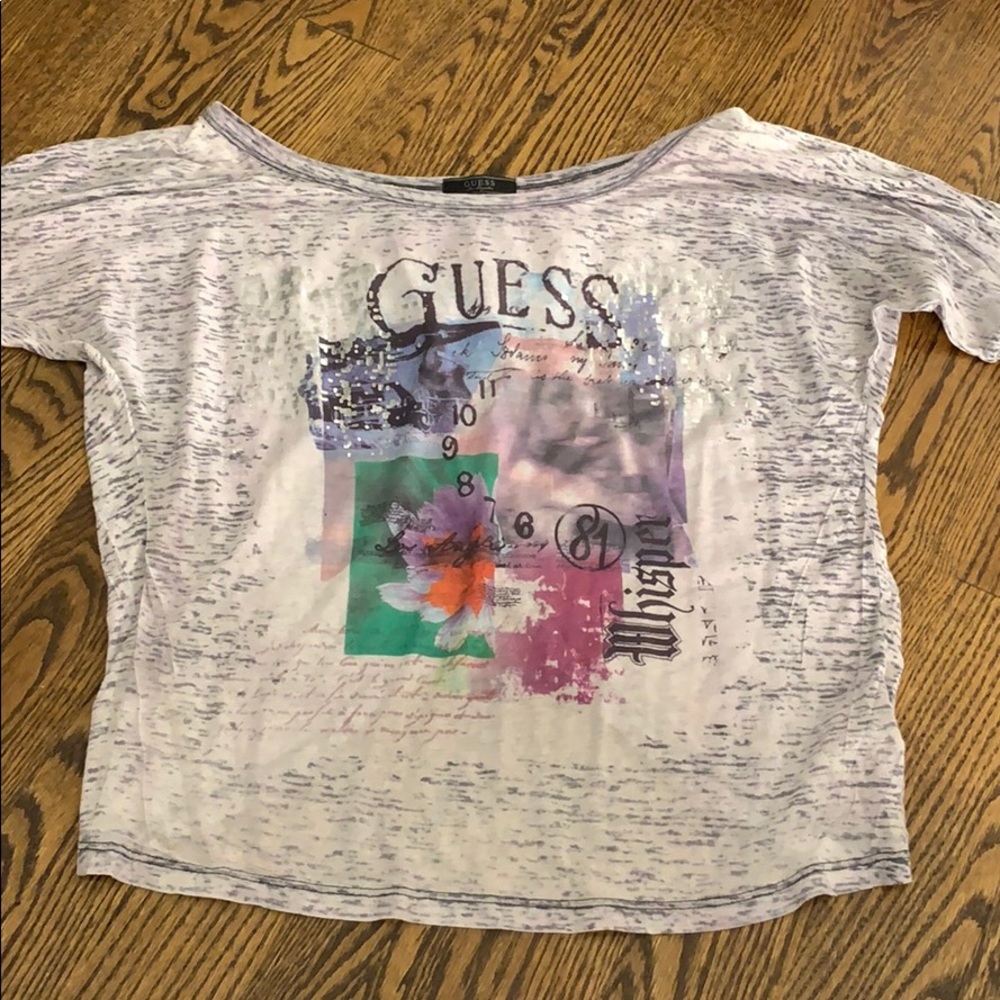 Abstract Guess Top with Open Back
